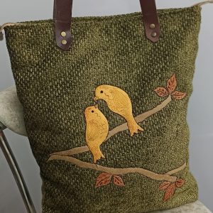 کیف پارچه ای طرح پرنده